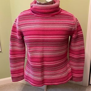 Pink striped cotton Talbots sweater